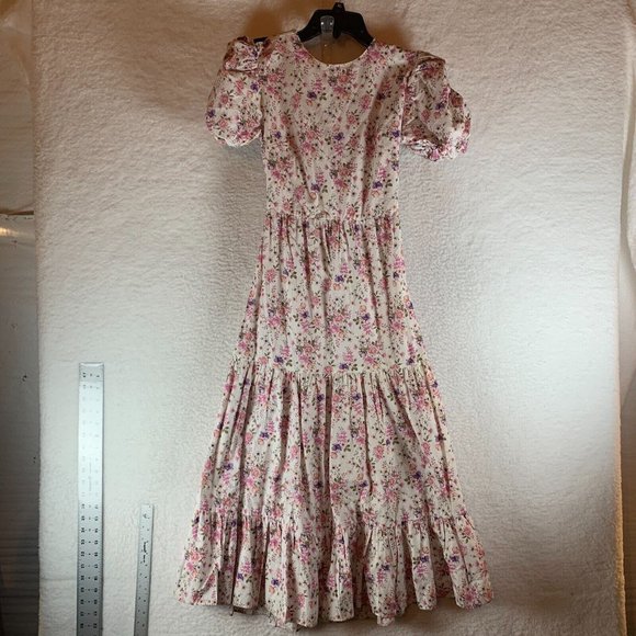 Collective The Label Petite Cross Back‎ Tiered Floral Midi Dress Size 6 NWT 8941 - Picture 1 of 15